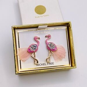 True to Form Pink Flamingo Earrings